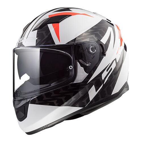 LS2 Helmet FF320 Stream Evo Commander White/Black/Red