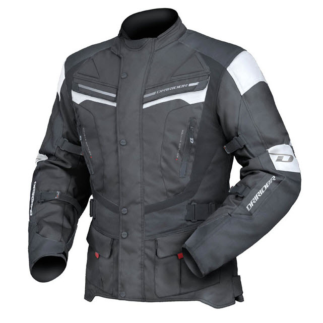 DRIRIDER APEX 4 BLACK/WHITE ADVENTURE MOTORCYCLE JACKET | eBay