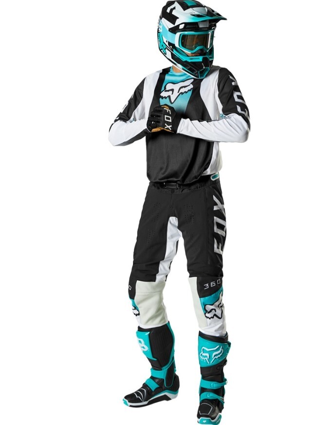 Fox 2022 360 Dier MX Motocross Jersey & Pants Set Black Teal