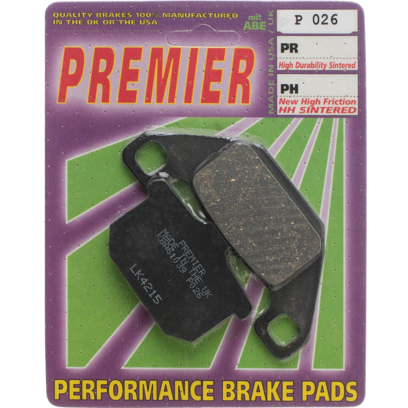 Kawasaki GPZ900R Ninja 1984 - 1989 Premier Brake Pads