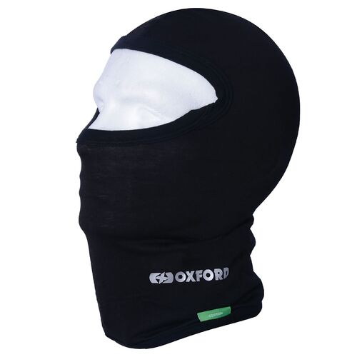 Oxford Lightweight Cotton Motorcycle Balaclava Thermal Neck Warmer Black