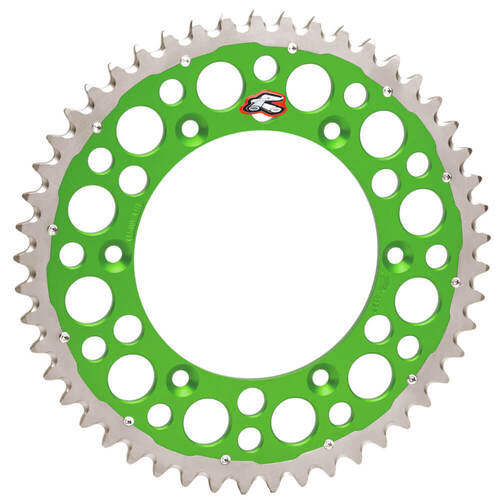 Kawasaki KLX450R 2018 Renthal Green Twinring 49t Rear Sprocket Alloy/Steel