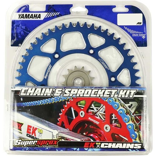 Yamaha YZ125 2006-2021 Supersprox Chain & Sprocket Kit 13t/48t Aluminium Blue Rear