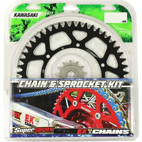 Kawasaki KX250F 2011-2024 Supersprox Chain & Sprocket Kit 13t/50t Aluminium Black Rear