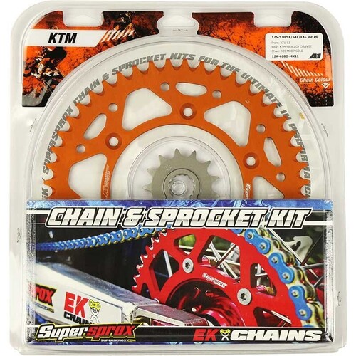 KTM 250 SX 2023-2024 Supersprox Chain & Sprocket Kit 14t/49t Aluminium Orange Rear