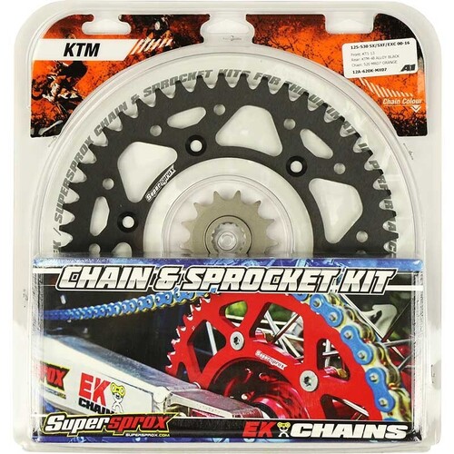 KTM 150 SX 2015-2022 Supersprox Chain & Sprocket Kit 13t/48t Aluminium Black Rear