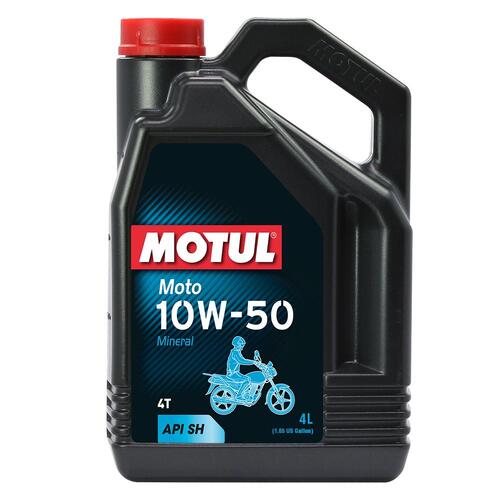 Motul Motorcycle Engine Oil (10W 50) 4T 4L Mineral