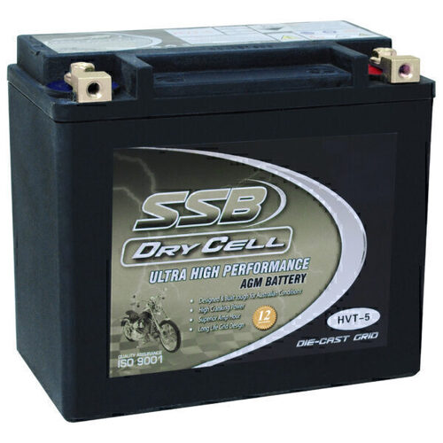 Harley Davidson 1340 FLSTN HERITAGE SOFTAIL NOSTALGIA 1995-1996 SSB Dry Cell Heavy Duty AGM Battery HVT-5