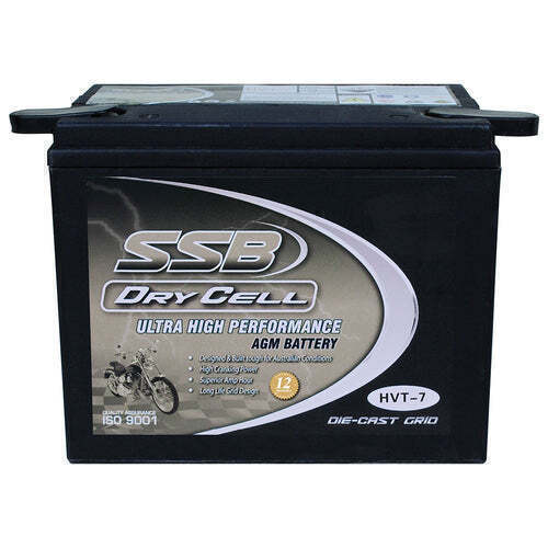 Harley Davidson 1340 FLH SERIES 1978-1983 SSB Dry Cell Heavy Duty AGM Battery HVT-7