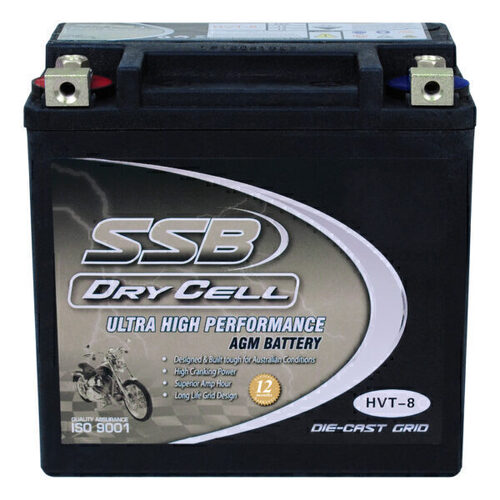 BMW R1250 GS 2019 - 2023 SSB Dry Cell Heavy Duty AGM Battery HVT-8