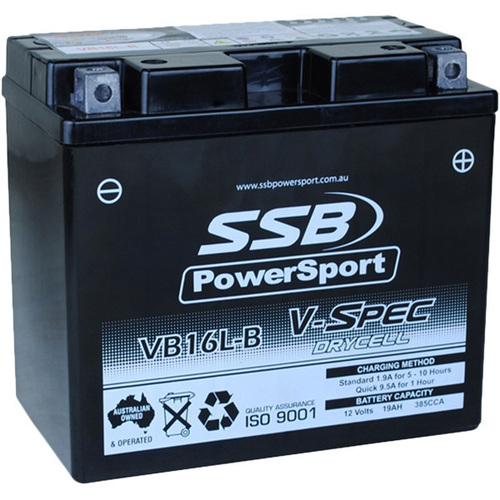 Harley Davidson 1340 FLSTF FAT BOY 1995-1996 SSB V-Spec High Performance AGM Battery VB16L-B