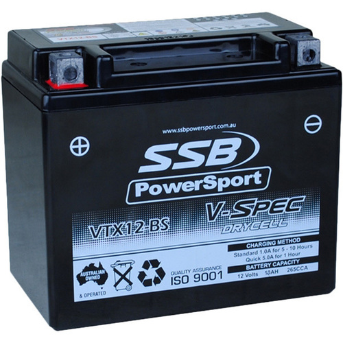 Kawasaki KLE650 VERSYS 650 2008 - 2023 SSB V-Spec High Performance AGM Battery VTX12-BS
