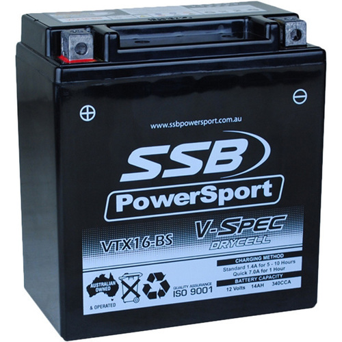 Kawasaki Vn1500 Classic 1996-1999 SSB Agm Battery