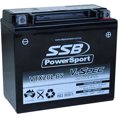 Indian PURSUIT LIMITED 2022 SSB V-Spec High Performance AGM Battery VTX20L-BS