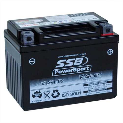 Adly JIVE 2004 - 2006 SSB V-Spec High Performance AGM Battery VTX4L-BS