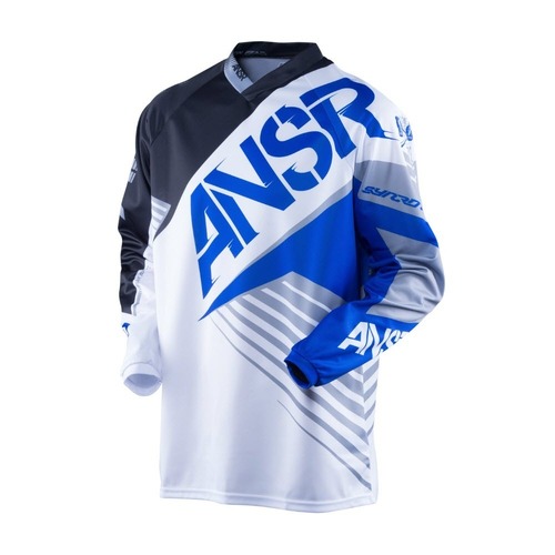 Answer 2016 Syncron White Black Blue Motocross Youth Jersey [Size: Y-Xl]