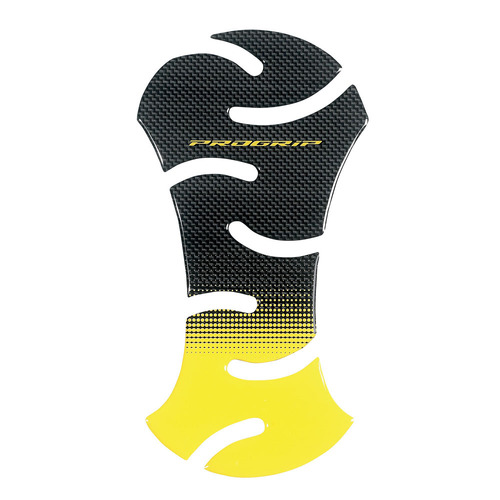 Progrip Motorcycle Tank Protecor Sticker Pad Carbon Deluxe Yellow Black