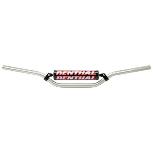 Renthal MX 7/8" Aluminium Handlebars 615 Café Racer Bend Silver