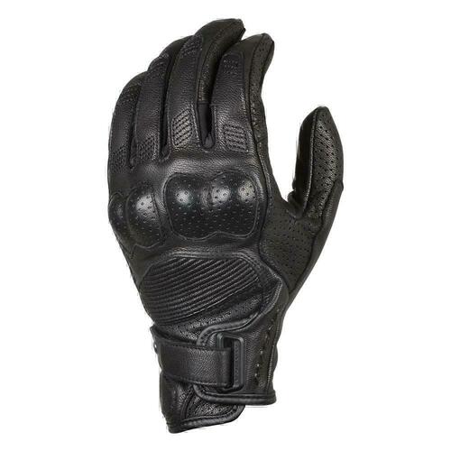 Macna Bold Leather Motorcycle Gloves Black S