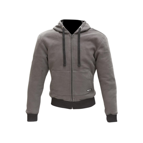 Merlin Motorcycle Hoody Hamlin Water Repellent Kevlar Ce Armour Zip Up Jumper Jacket Grey [Size: S]