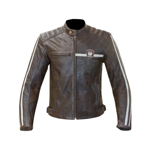 Merlin Motorcycle Jacket Derrington Leather Jacket With Ce Armour Brown [Size: S]