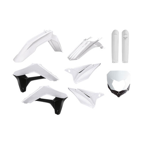 Sherco 300 SEF-R 2017-2023 Polisport Plastics Kit Inc Fork Guards/Headlight Surround White