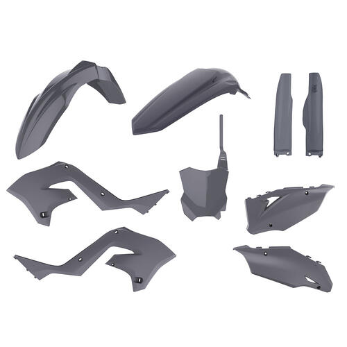 Kawasaki KX250 2003-2008 Polisport Restyle Plastics Kit Nardo Grey