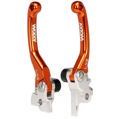 KTM 250 EXC-F 2014-2024 Axiom LX-3 Flex Pivot MX Clutch & Brake Motorcycle Lever Set Orange