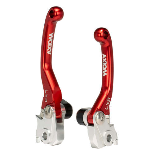 KTM 250 EXC-F 2014-2024 Axiom LX-3 Flex Pivot MX Clutch & Brake Motorcycle Lever Set Red