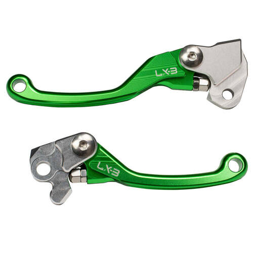 Suzuki RM-Z250 2005-2006 Axiom LX-3 Flex Pivot MX Clutch & Brake Motorcycle Lever Set Green