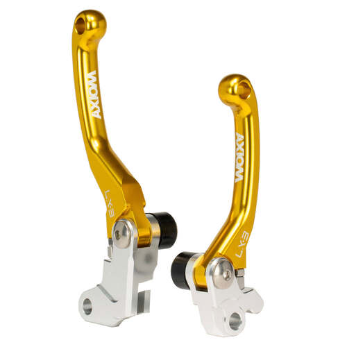 Yamaha YZ80LW Big Wheel 2001 Axiom LX-3 Flex Pivot MX Clutch & Brake Motorcycle Lever Set Gold