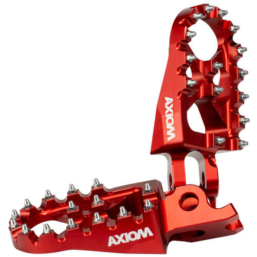 Beta RR 125 2T 2020 - 2024 Axiom SX-3 Wide Alloy MX Motorcycle Footpegs Red