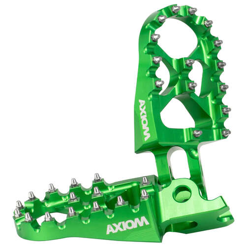 Kawasaki KX250X 2020-2024 Axiom SX-3 Wide Alloy MX Motorcycle Footpegs Green