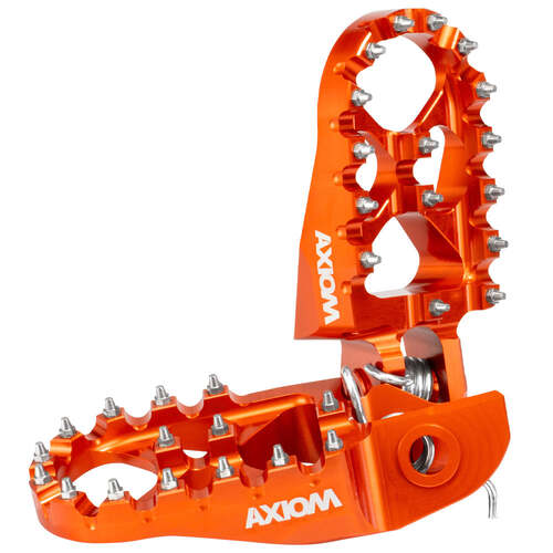 Beta RR 200 2T 2019 Axiom SX-3 Wide Alloy MX Motorcycle Footpegs Orange