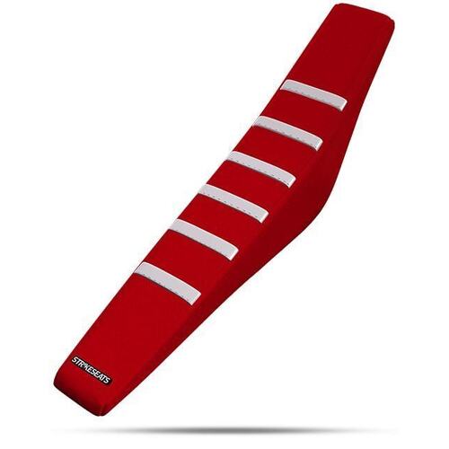 Beta 200 RR 2015-2022 STRIKE GRIPPER RIBBED SEAT COVER WHITE-RED-RED