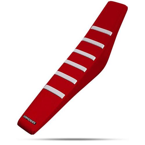 Beta 350 RR-S 2017-2019 Strike Gripper Ribbed Seat Cover White-Red-Red