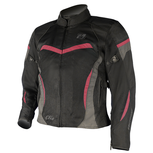 Motodry Clio Ladies Motorcycle Jacket Black Magenta 8