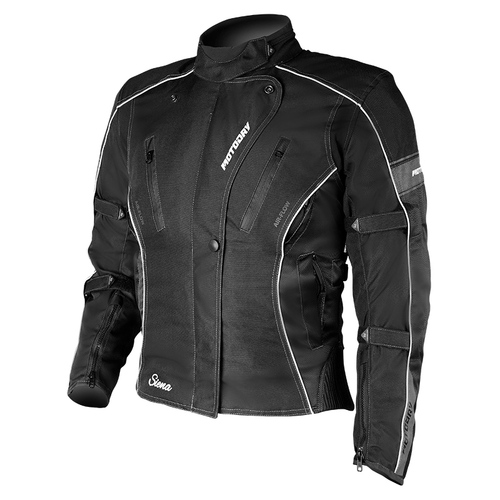 Motodry Siena Ladies Motorcycle Jacket Black White 10