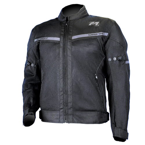 Motodry Summer Vented Motorcycle Jacket Black S