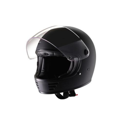 Eldorado E70 Retro Style Motorcycle Helmet Matt Black L 