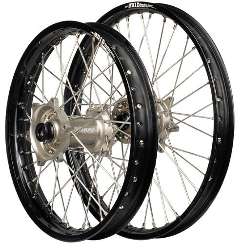 Honda CR125R 1989 - 1994 Envy / DID SNR Wheel Set 21/18 Black Rims Factory Hubs