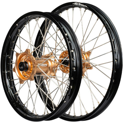 Husaberg TE250 2010 - 2014 Envy / DID SNR Wheel Set 21/18 Black Rims Copper Hubs