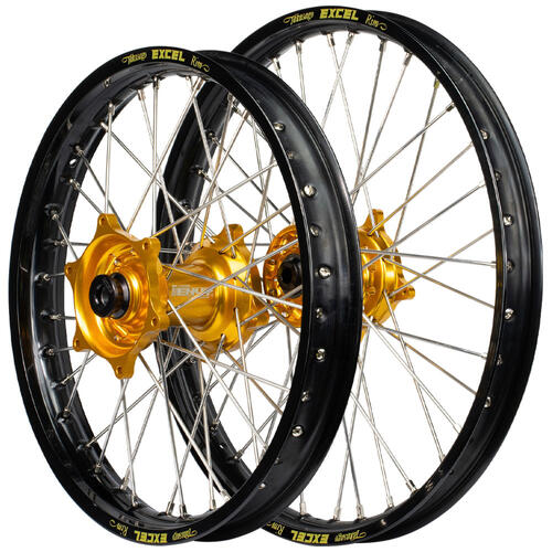 Yamaha YZ65 2018 - 2025 Envy / Excel JNR Wheel Set 14/12 Black Rims Gold Hubs