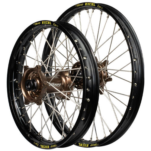 KTM 300 EXC 2003 - 2015 Envy / Excel SNR Wheel Set 21/18 Black Rims Mag Hubs