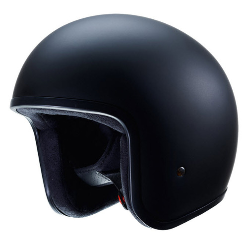 Eldorado Open Face Motorcycle Helmet Low Fit- Matt Black [Size: S]