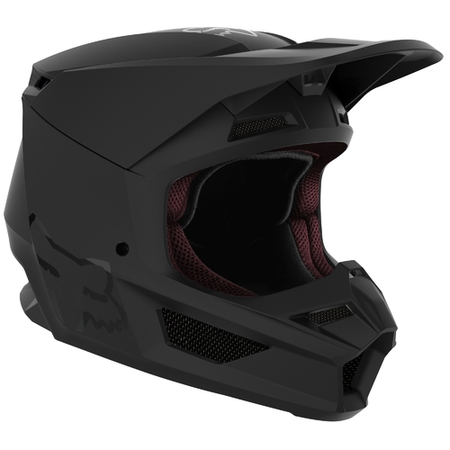 Fox Youth V1 Matte Black MX Helmet ECe Mt Black YM