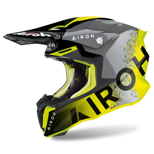 Airoh Twist 2.0 Bit Off Road Motorcycle Helmet Yellow Gloss
