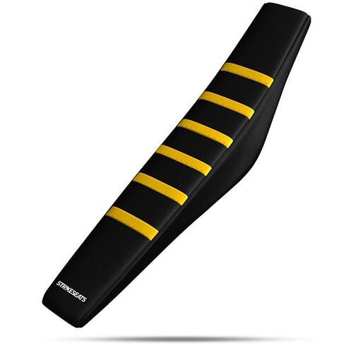 Husqvarna 701 2016-2020 Strike Gripper Ribbed Seat Cover Yellow-Black-Black