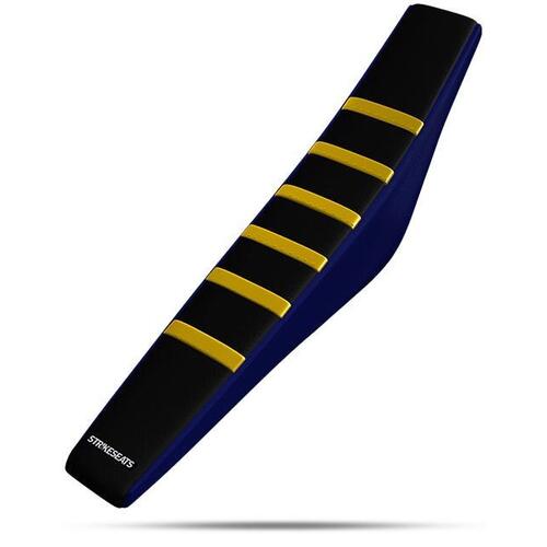 Husqvarna 701 2016-2020 Strike Gripper Ribbed Seat Cover Yellow-Black-Navy