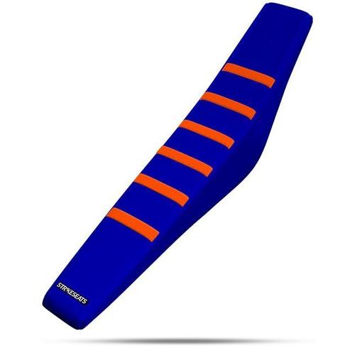 KTM 125 SX 1998-2000 Strike Gripper Ribbed Seat Cover Orange-Blue-Blue